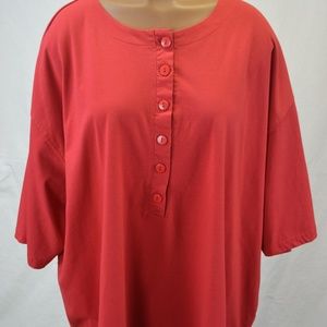 Anthony Richards Red Button Neck Shirt size 5X